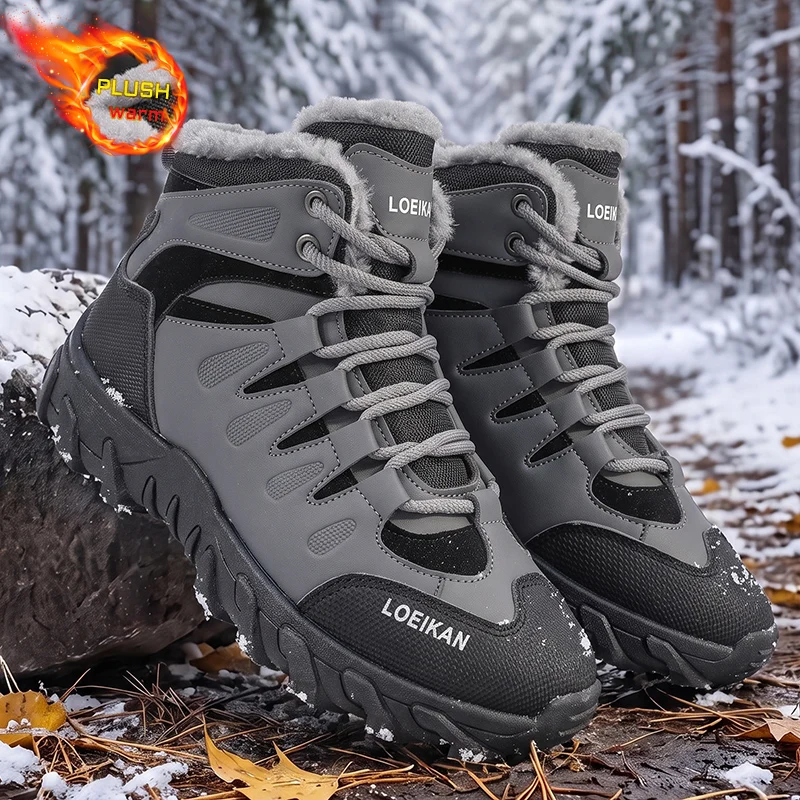 Waterproof Winter Boot - Erkekler İçin Kışlık Kar Botları Peluş