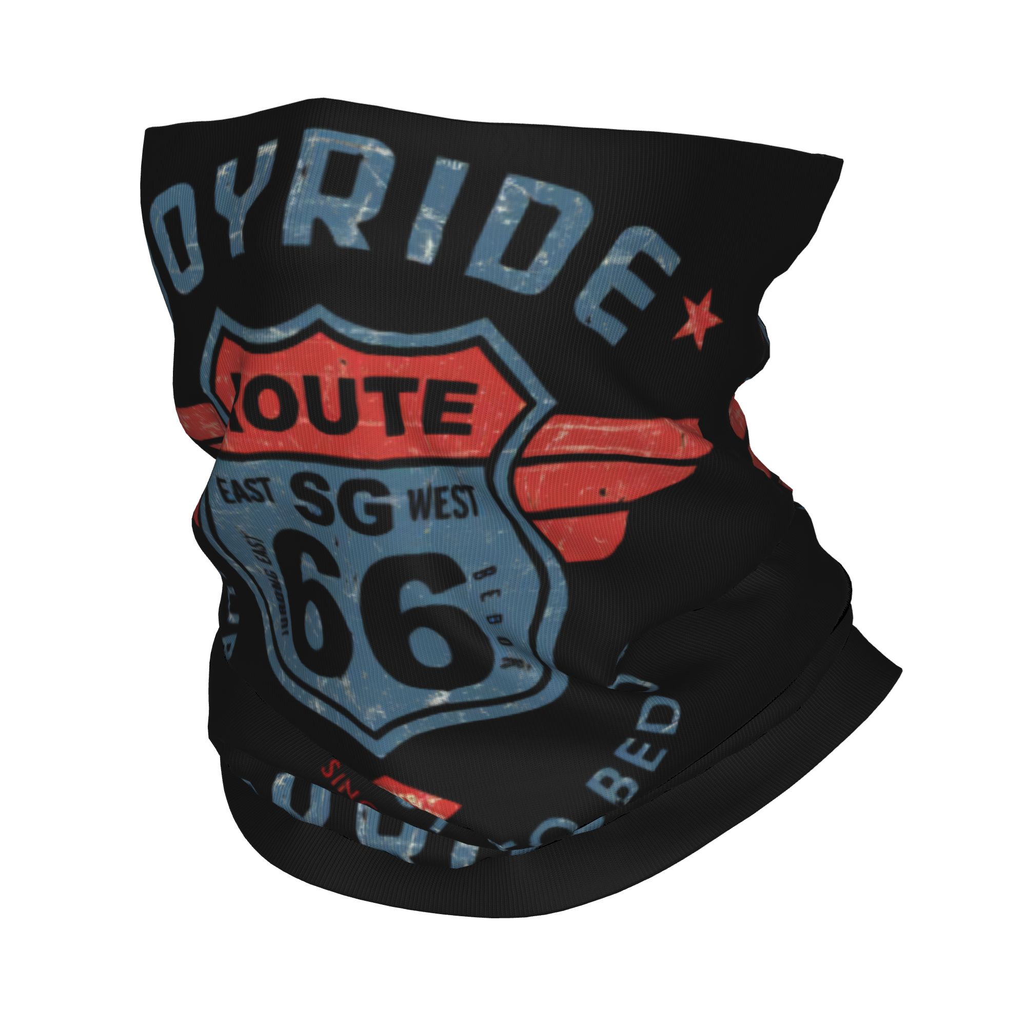 Neck Gaiter Fleece - Motosiklet Sürüş Rota 66 Boyun Bandanası