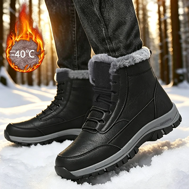 Waterproof Winter Boot - Yüksek Kaliteli Sıcak Erkek Kar Botları