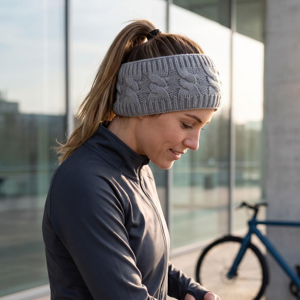 Winter Headband Fleece - Polar Astarlı Örme Saç Bandı Kış