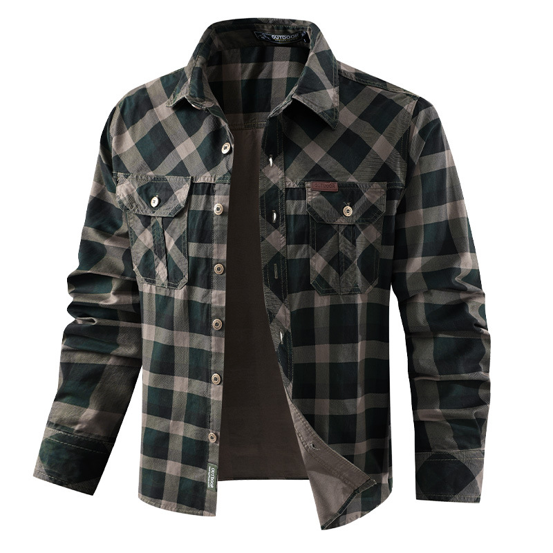 Erkek Retro İş Kıyafeti Ekose  - Flannel Shirt Lined incelemesi ve fiyatı